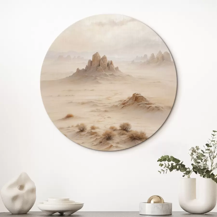  Peintures Paysage désertique minimaliste avec des rochers de montagne r44883