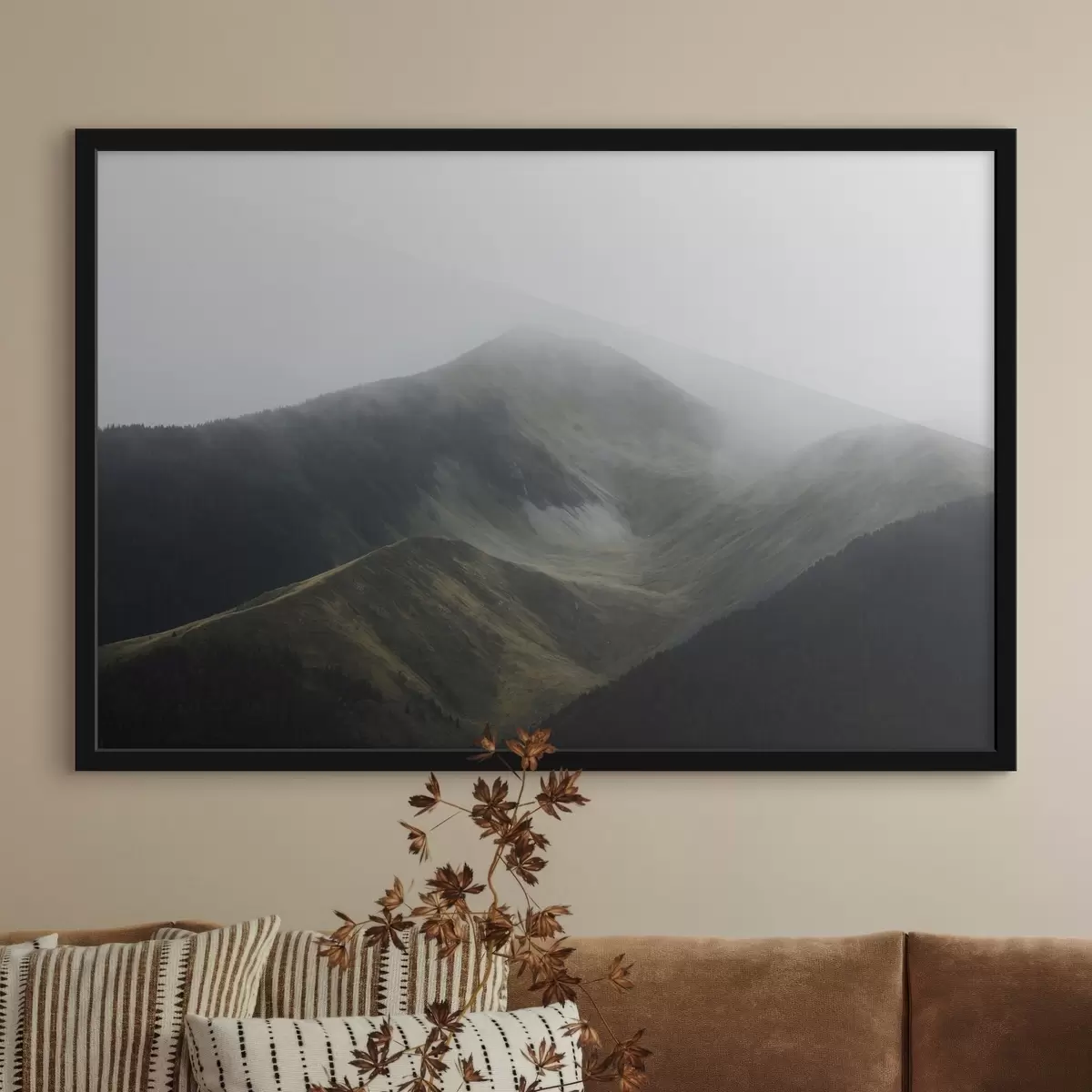 Affiche Statues de pierre Moai sur l'île de Pâques au coucher du soleil f44900