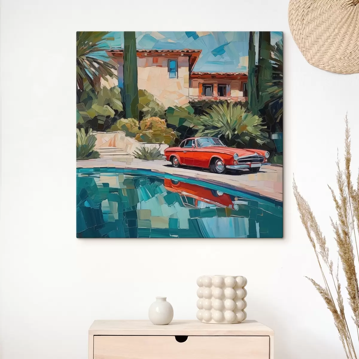  Peintures Voiture près de la villa s44822