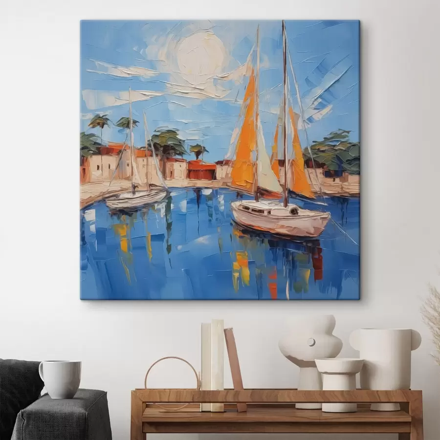  Peintures Voilier à l'embarcadère s44824