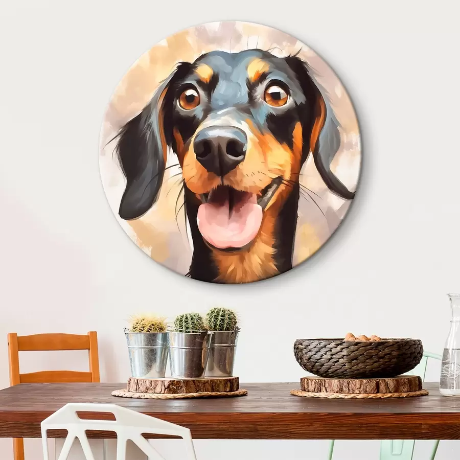  Schilderijen Teckel imitatie schilderij r44818