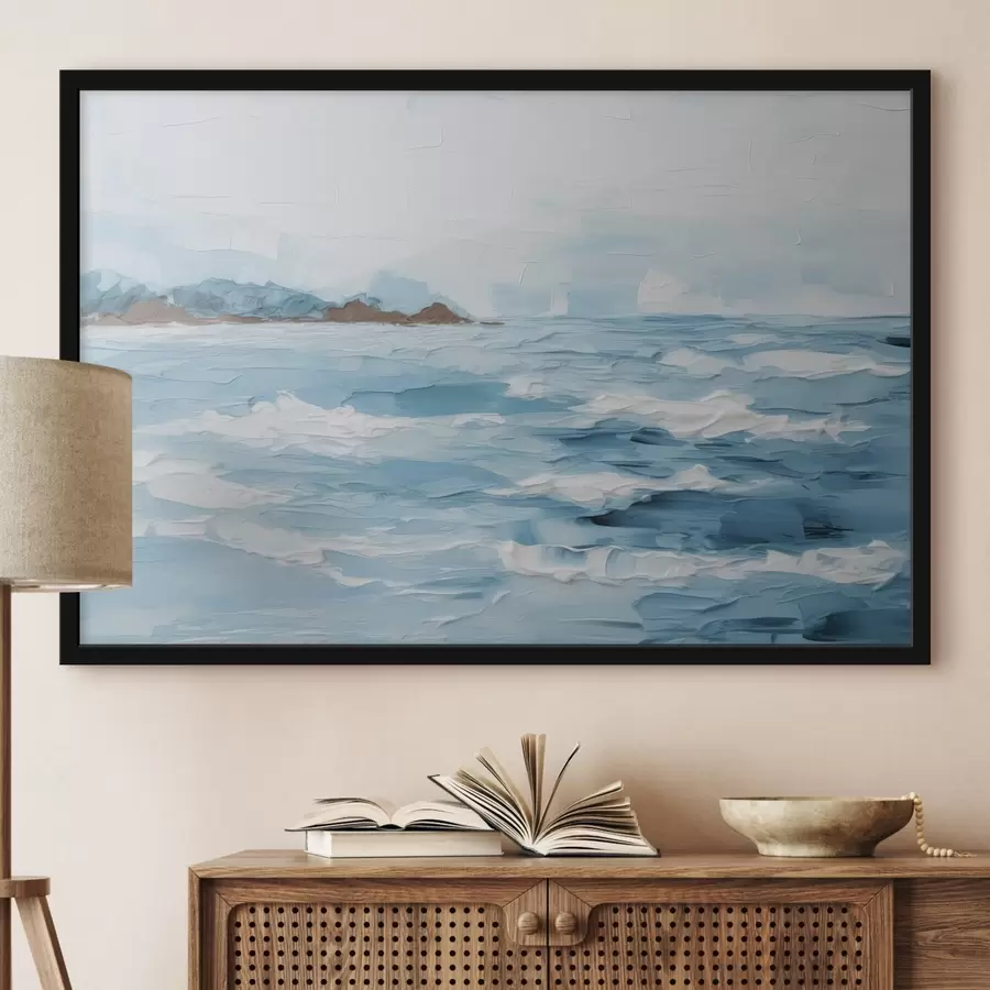 Papier peint photo Peinture imitation mer f44820