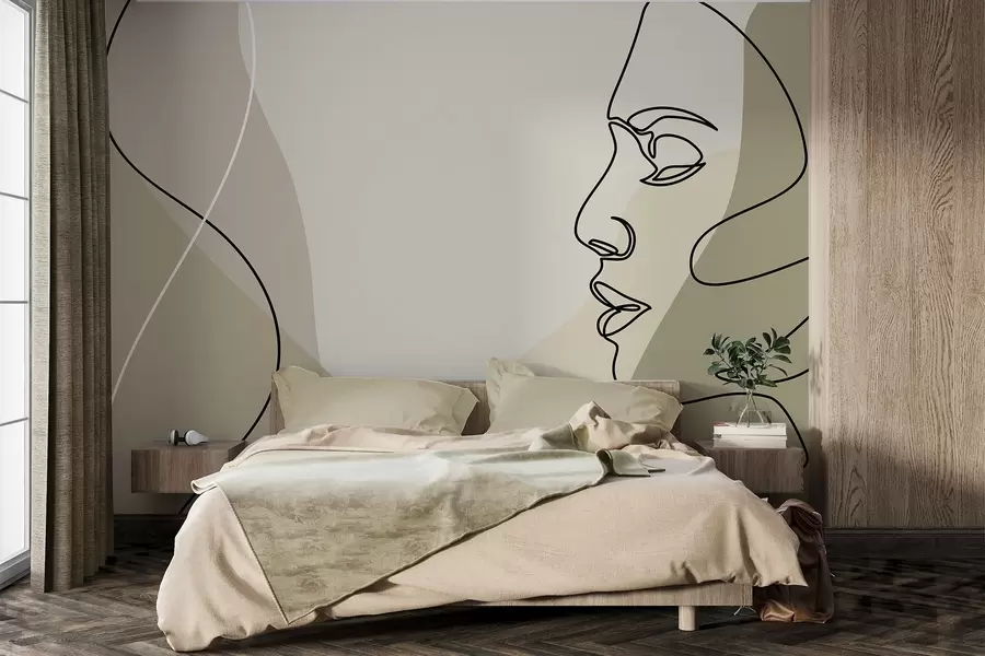 Papier peint photo Visage abstrait w09231v1