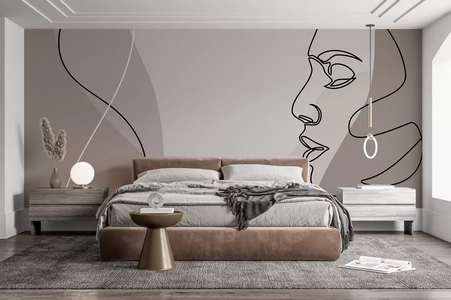 Fotobehang Abstract gezicht w09231v3