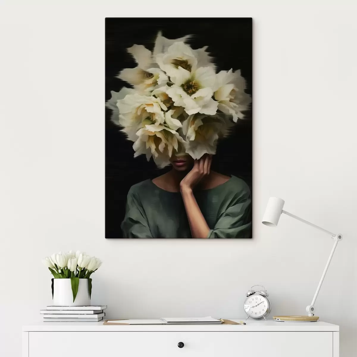  Schilderijen Vrouw met bloemen s44911