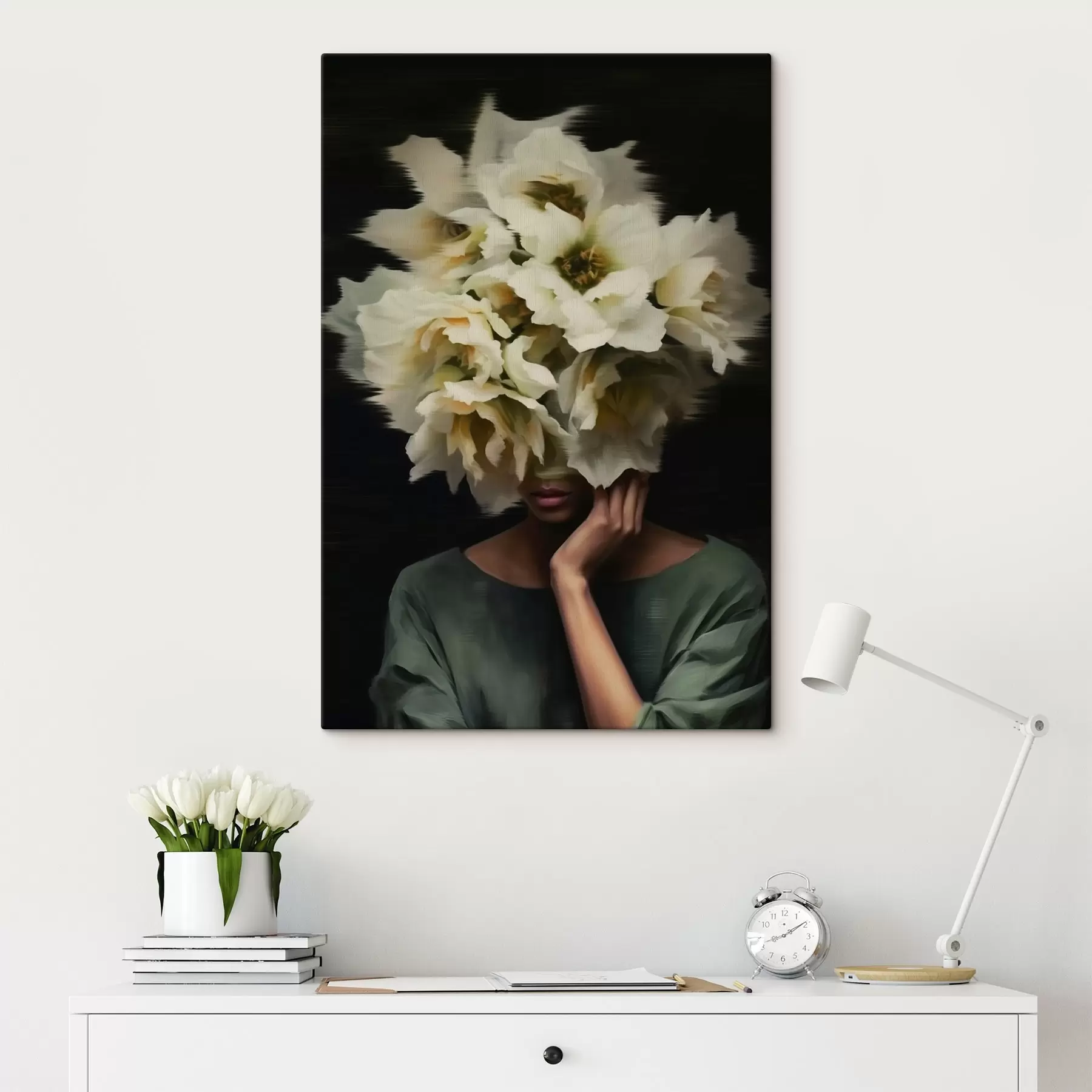  Schilderijen Vrouw met bloemen s44911