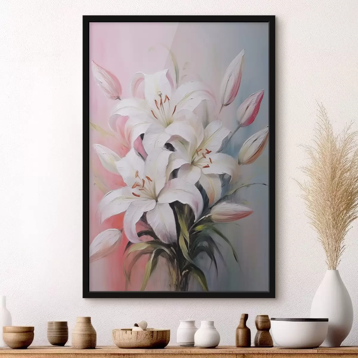 Poster Witte lelies f44904