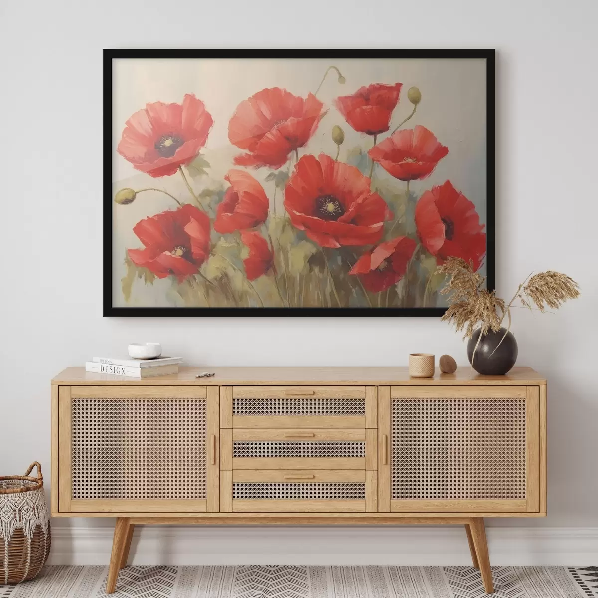 Poster Rode klaprozen f44905