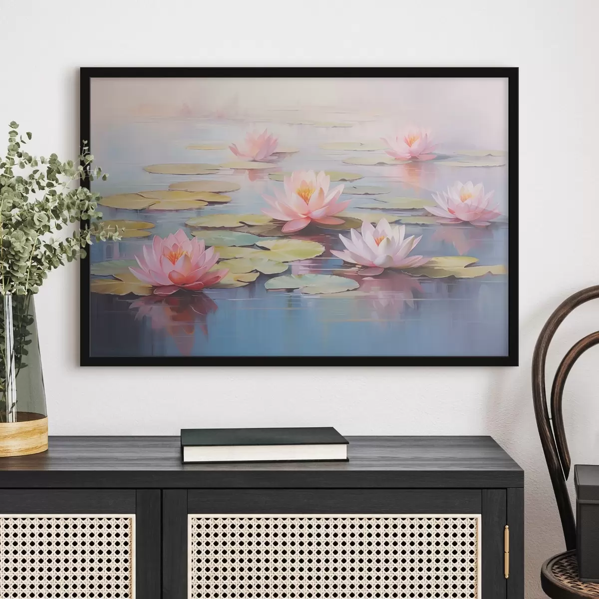 Poster Lotussen op het water f44909