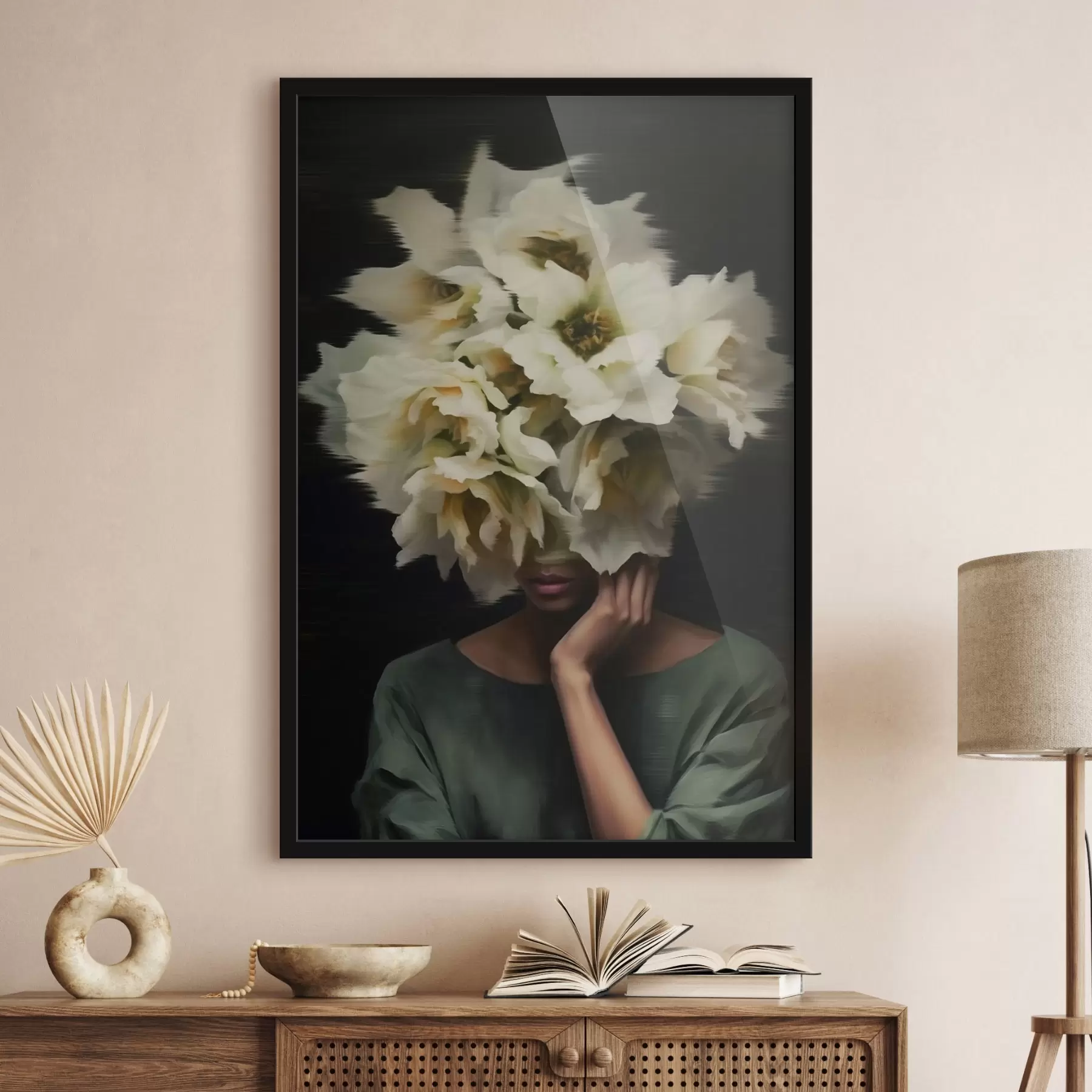Fotobehang Vrouw met bloemen f44911