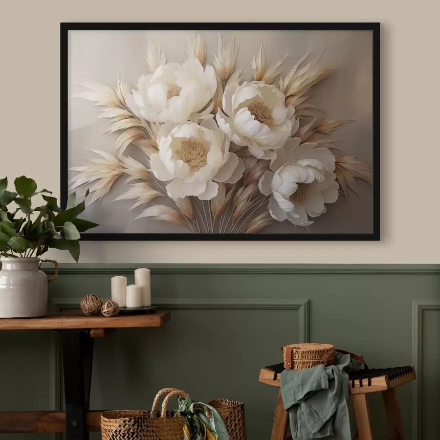 Fotobehang Pioenen met aartjes f44913