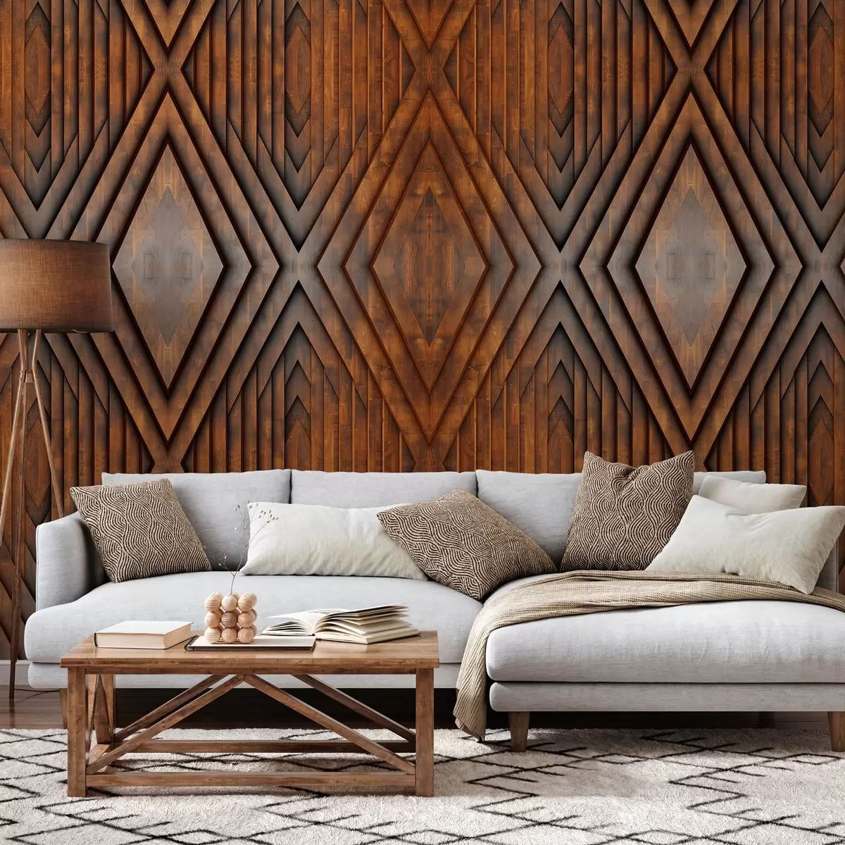 Papier peint photo imitation de panneaux de bois w04168v1