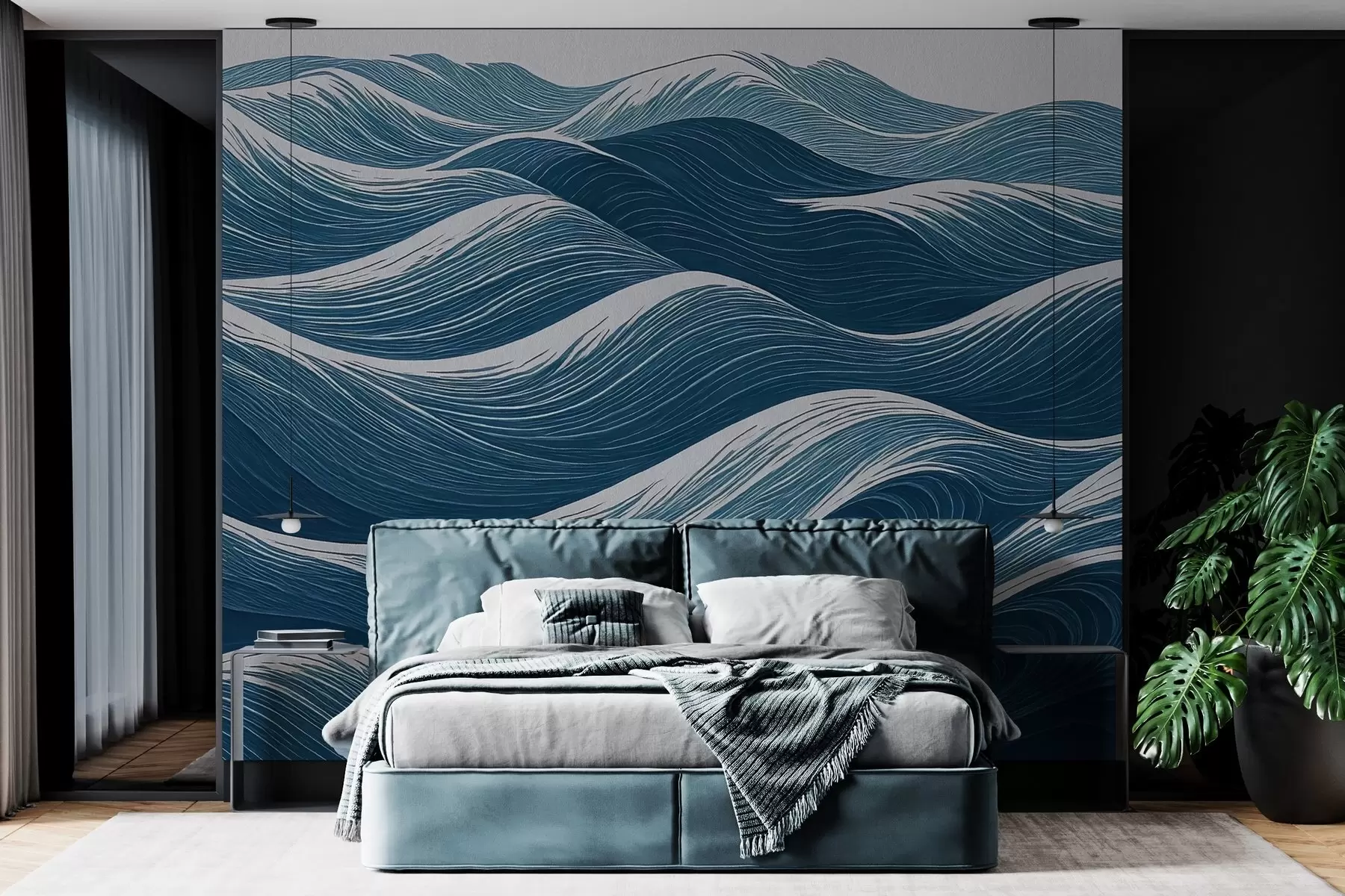 Fotobehang Golven met een twist w04184