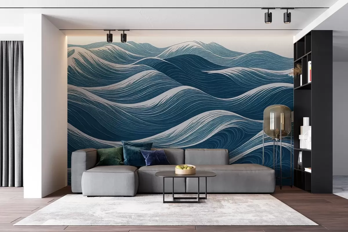 Fotobehang Golven met een twist w04184