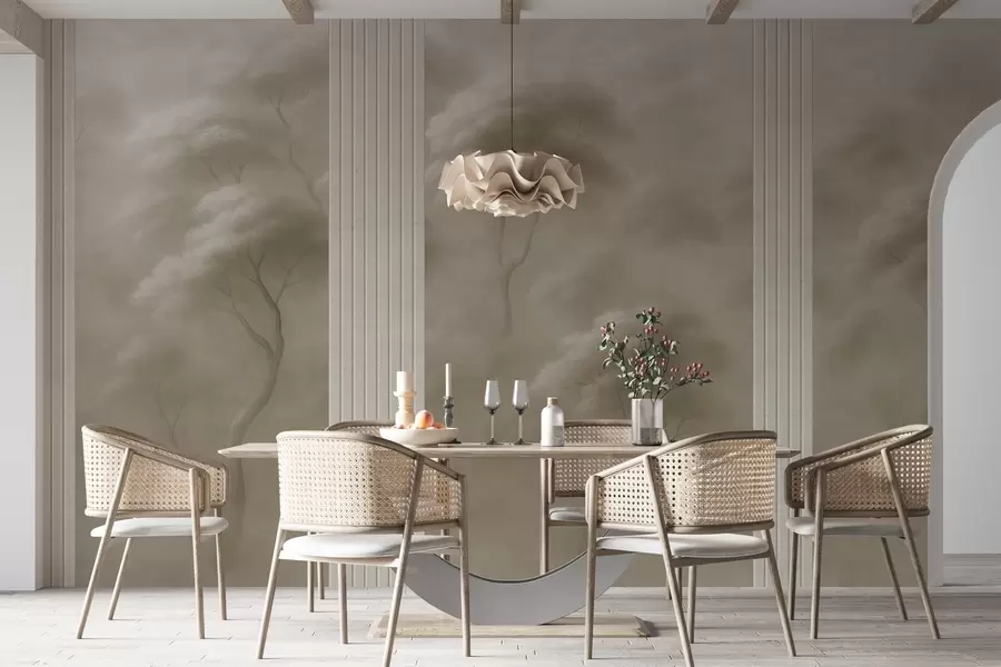 Fotobehang Bos ontmoet Paneel Kunst w04187v1