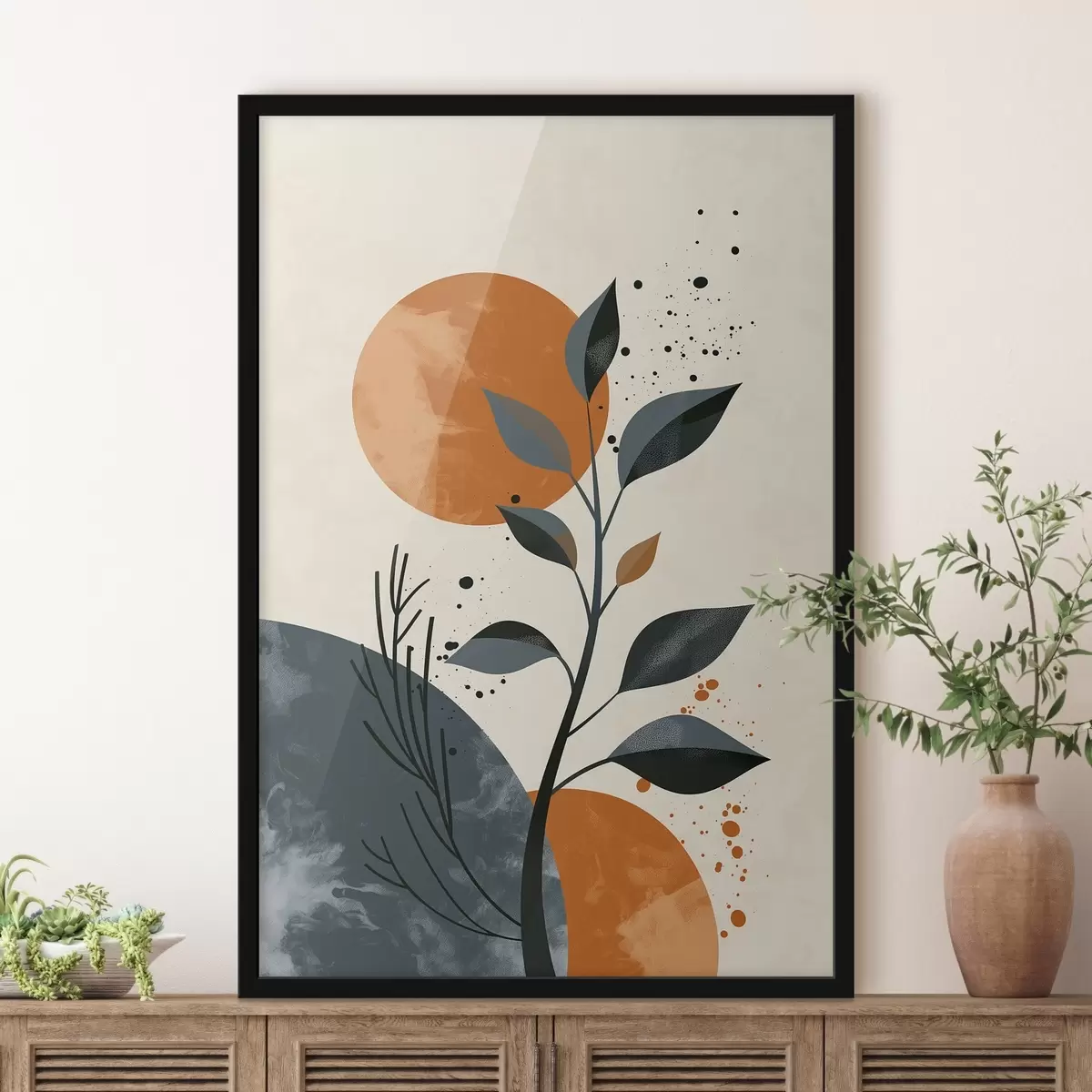 Poster Zon en bladeren f44959