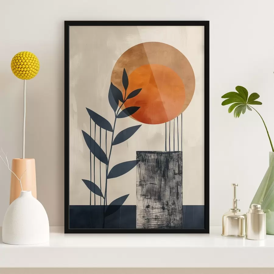 Papier peint photo Soleil et feuilles f44961