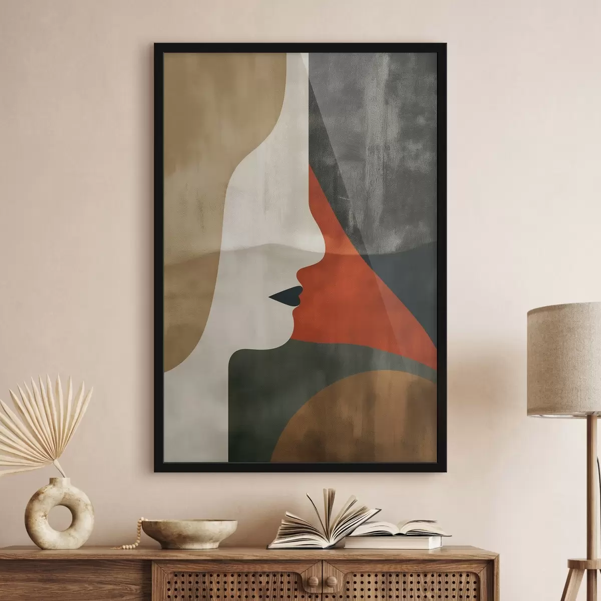 Affiche Visage et abstraction f44969