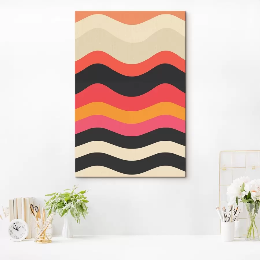  Peintures Motif abstrait ondulé s45005