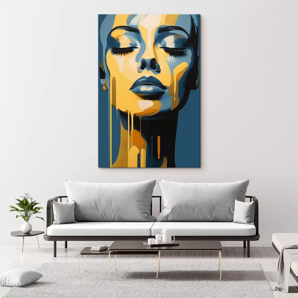  Peintures Portrait d'une femme aux yeux fermés s45006