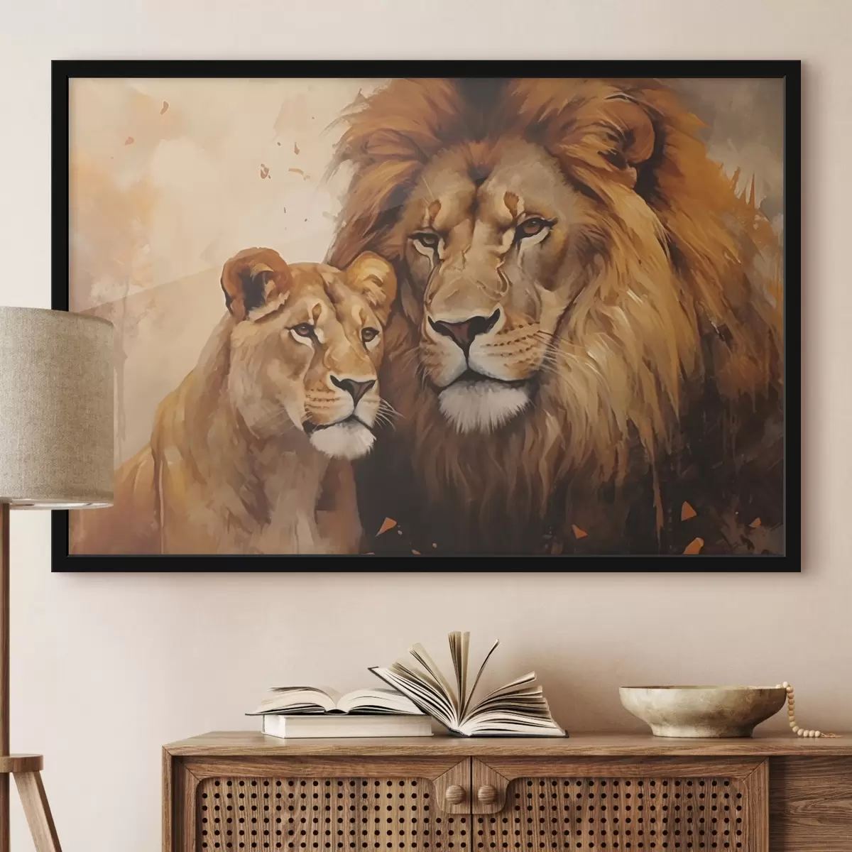 Affiche Lion et lionne f44992