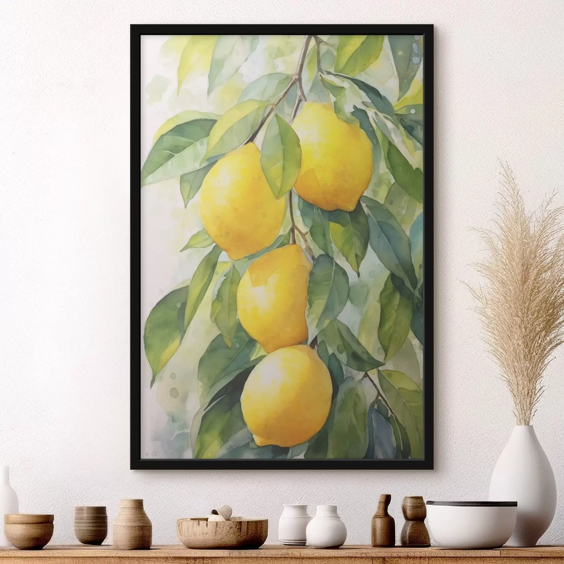  Schilderijen Tak citroenen f45001