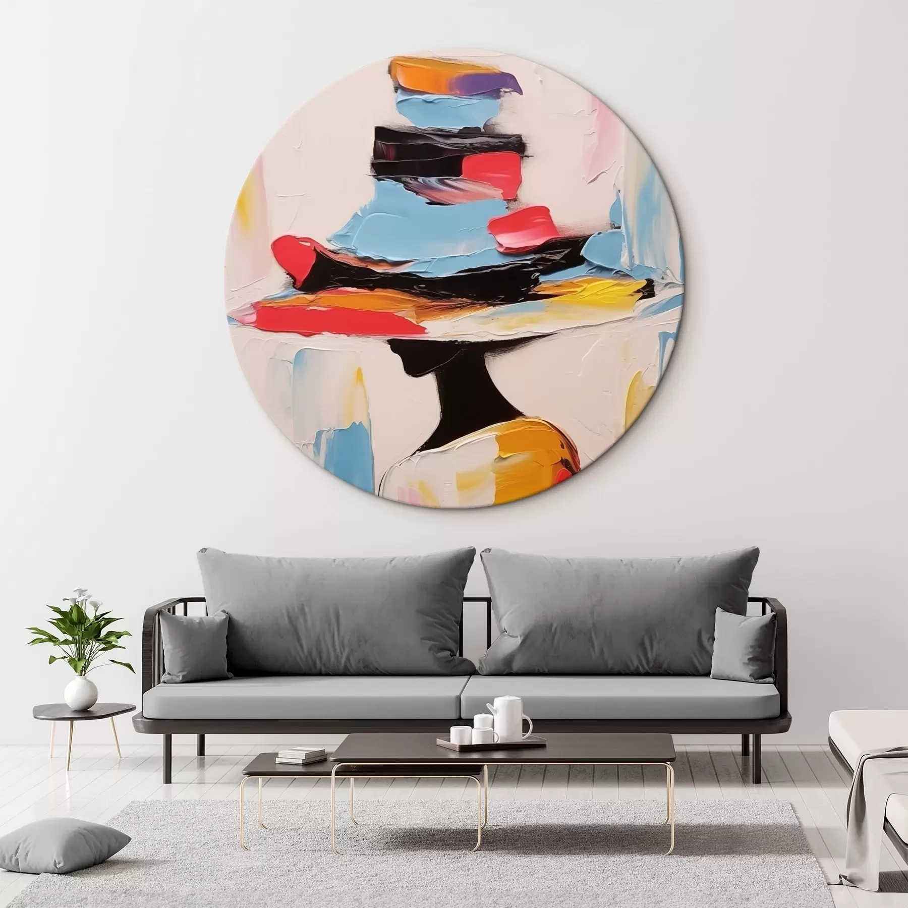 Fotobehang Vrouw met brede hoed r44994