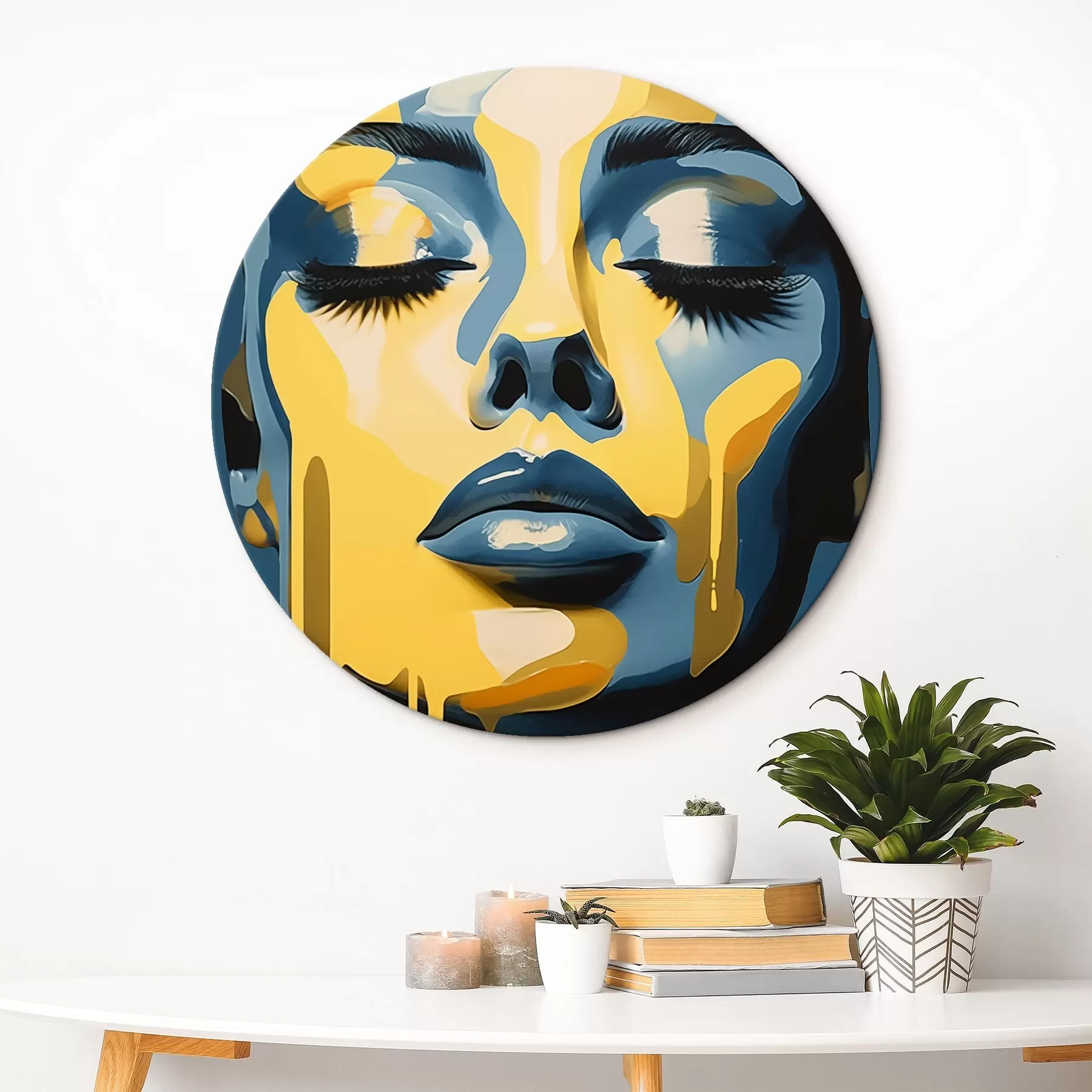  Peintures Portrait d'une femme aux yeux fermés r45006