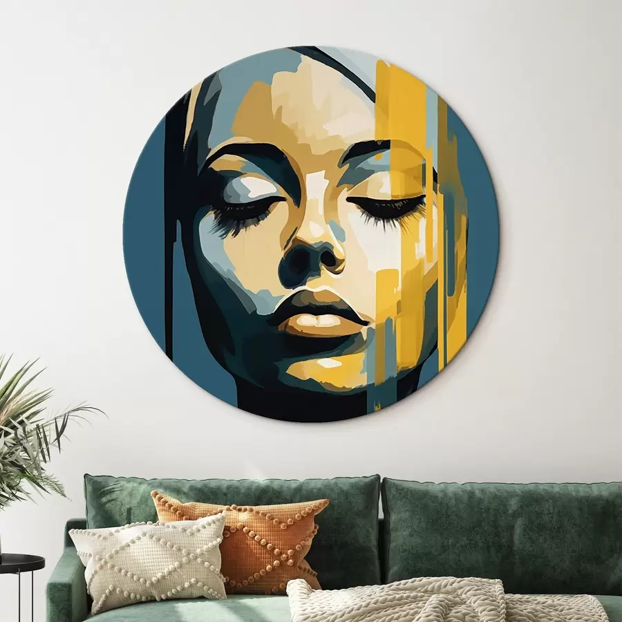  Peintures Portrait d'une femme aux yeux fermés r45007