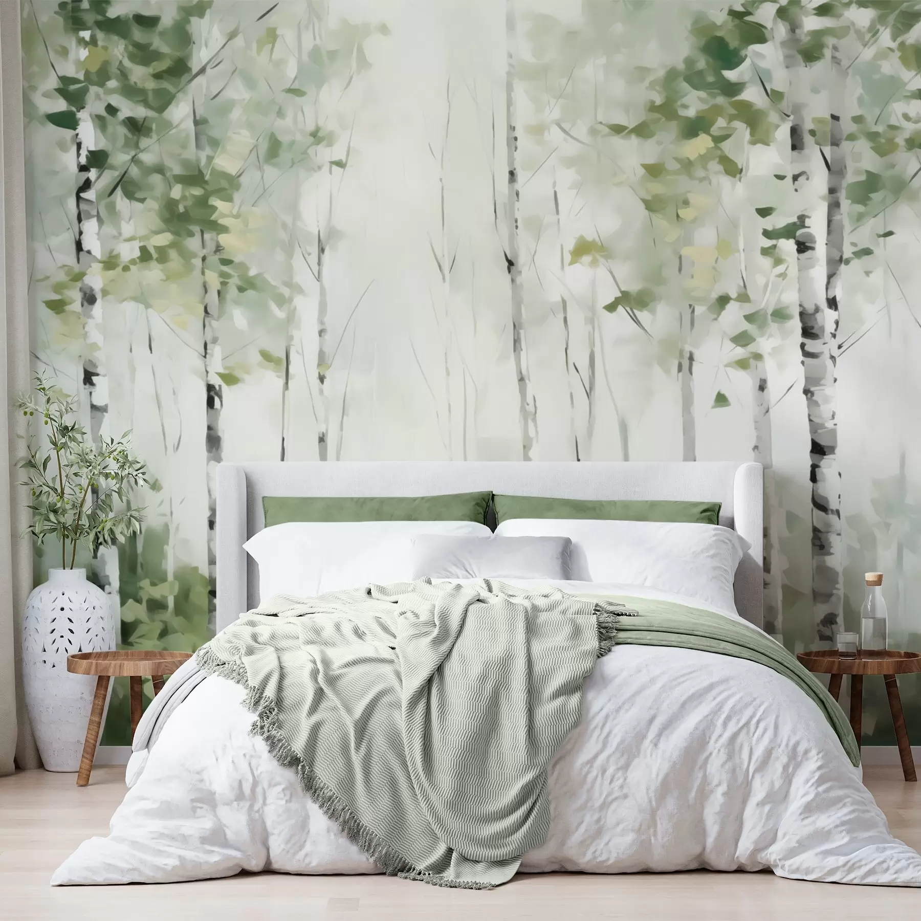 Fotobehang Nagebouwd loofbos w04234