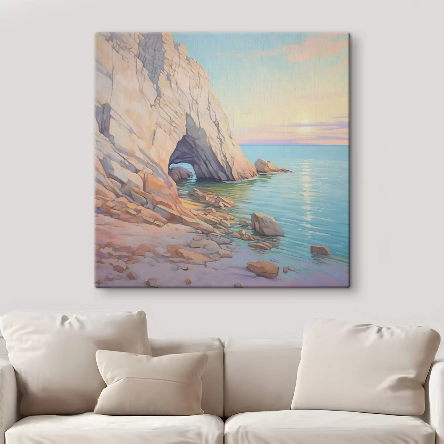  Peintures Rocher au bord de la mer s45022