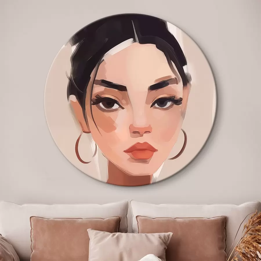  Schilderijen Meisje met zwart haar r45013