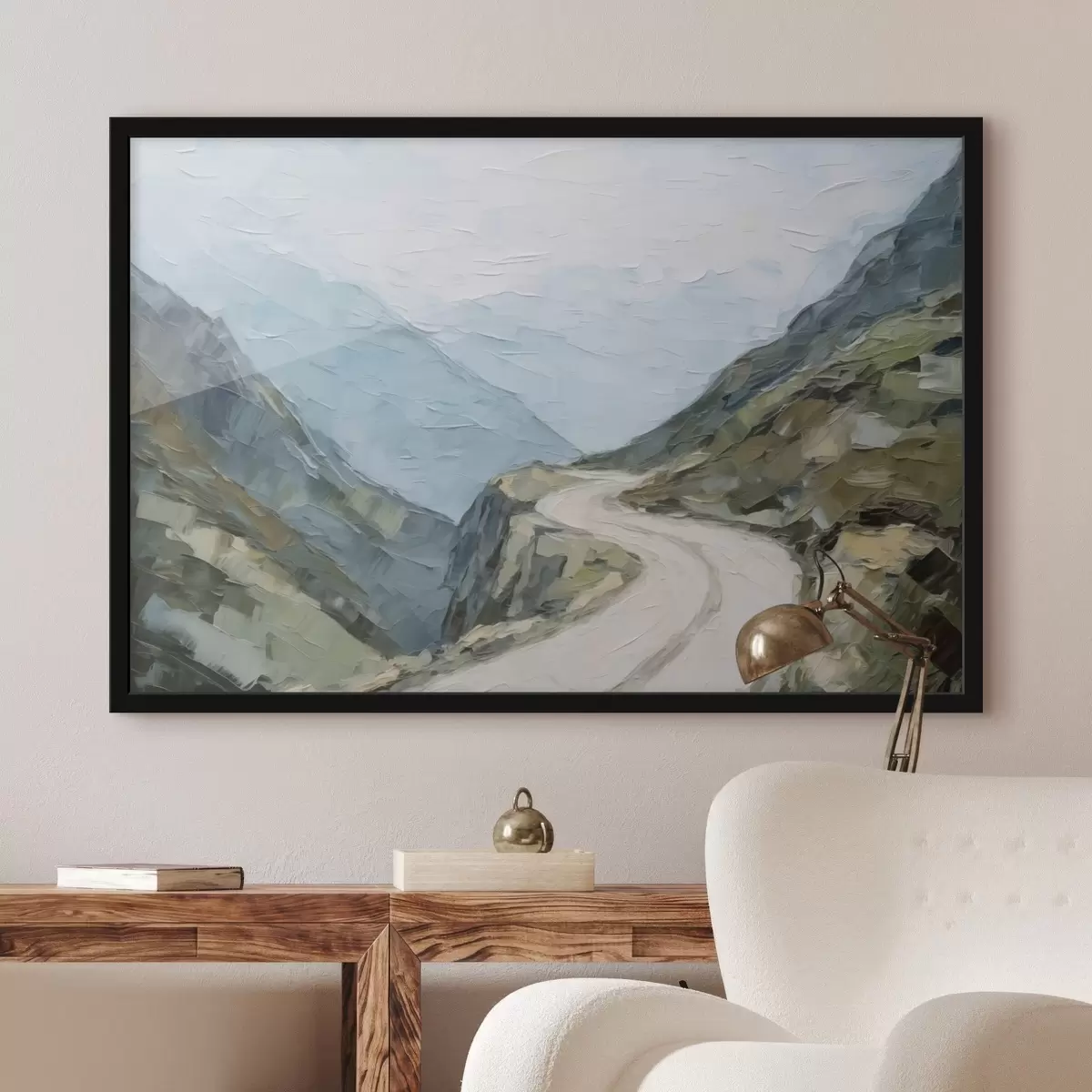 Poster Weg tussen de bergen f45018