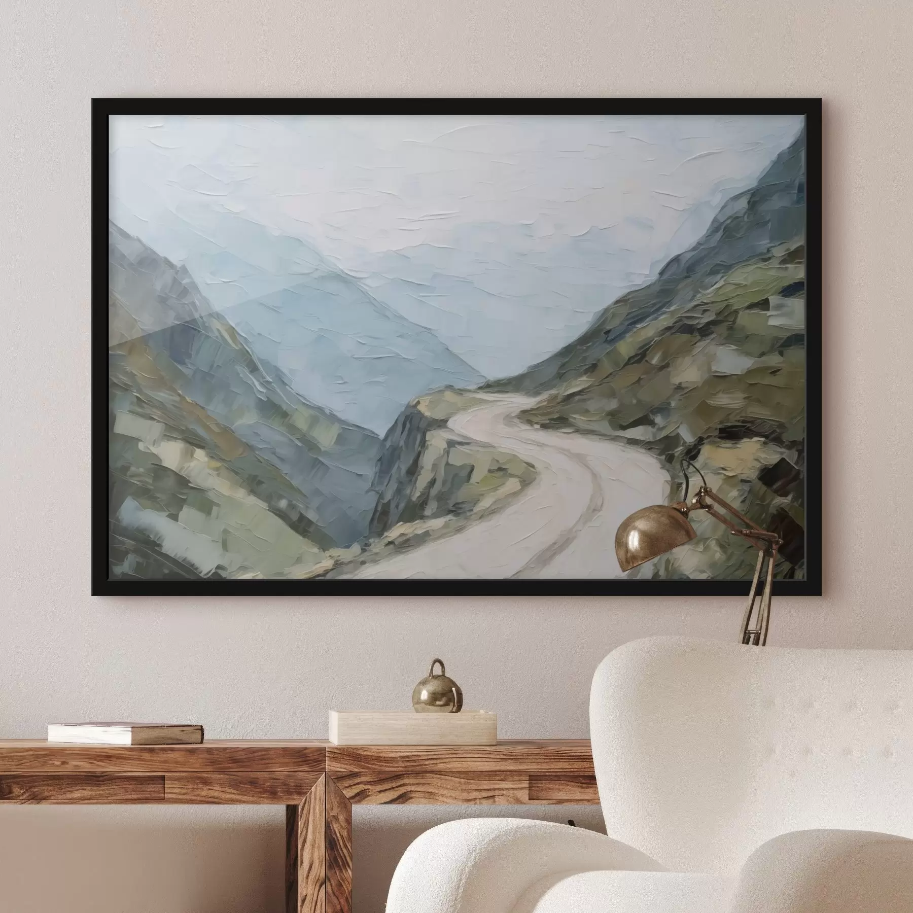 Fotobehang Weg tussen de bergen f45018