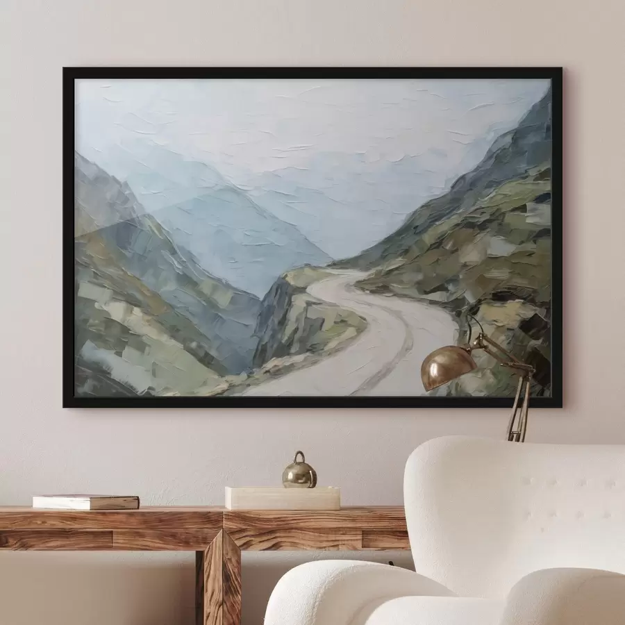 Papier peint photo Route entre les montagnes f45018