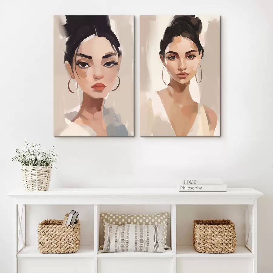  Peintures Portrait d'une jeune fille imitation de peinture m00484