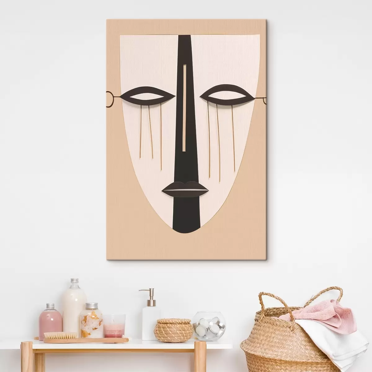  Schilderijen Geometrisch abstract gezicht s45083