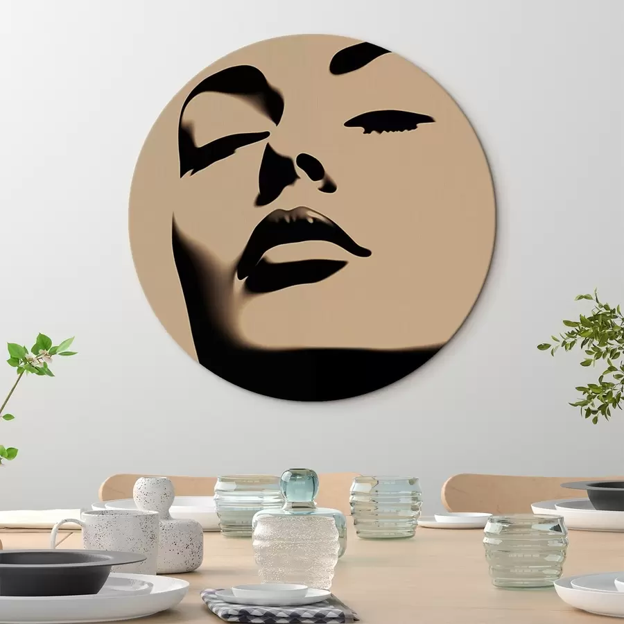  Schilderijen Silhouet van het gezicht van een vrouw r45071