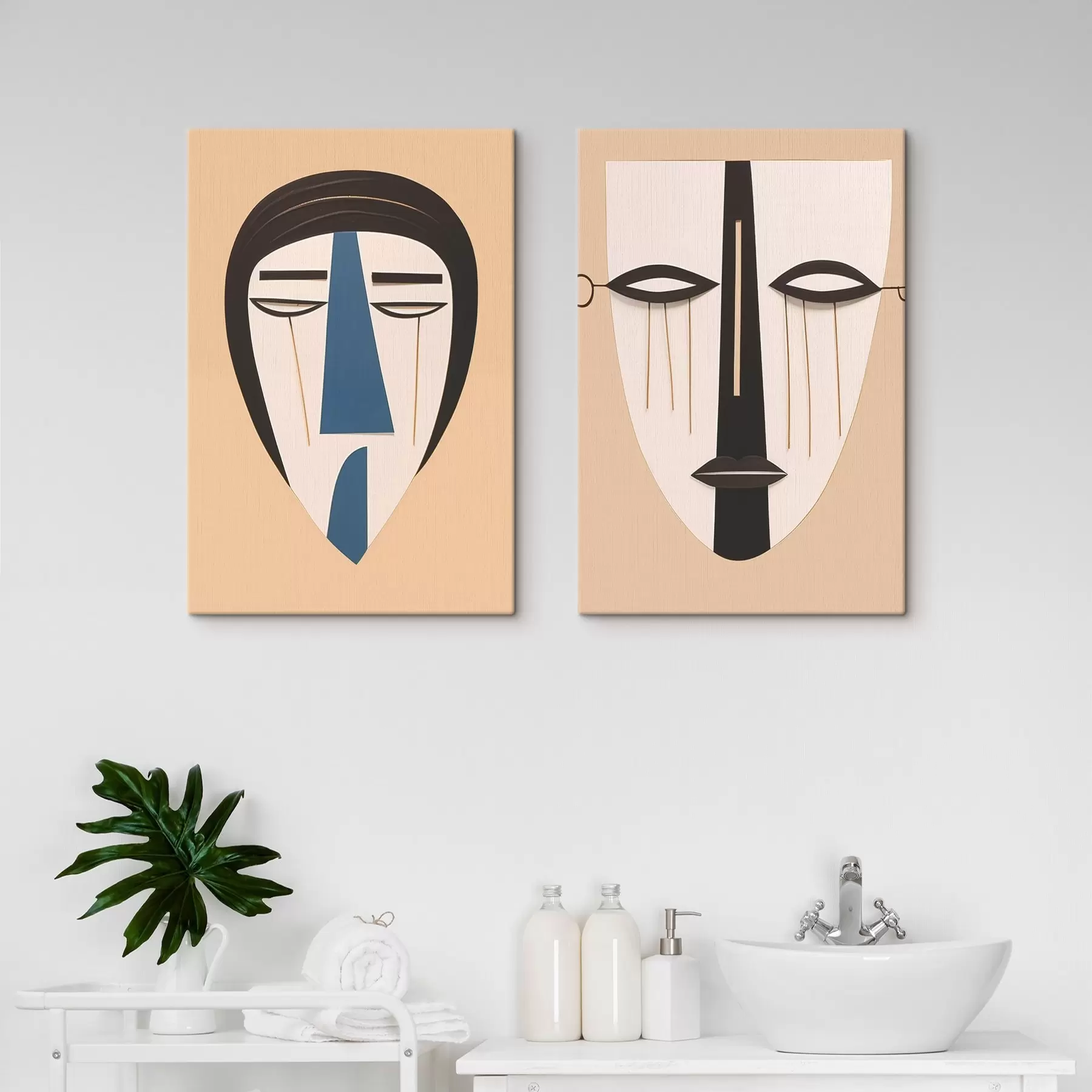  Peintures Visages abstraits m00500