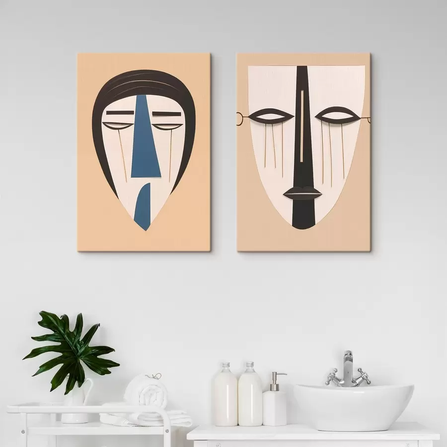  Peintures Visages abstraits m00500