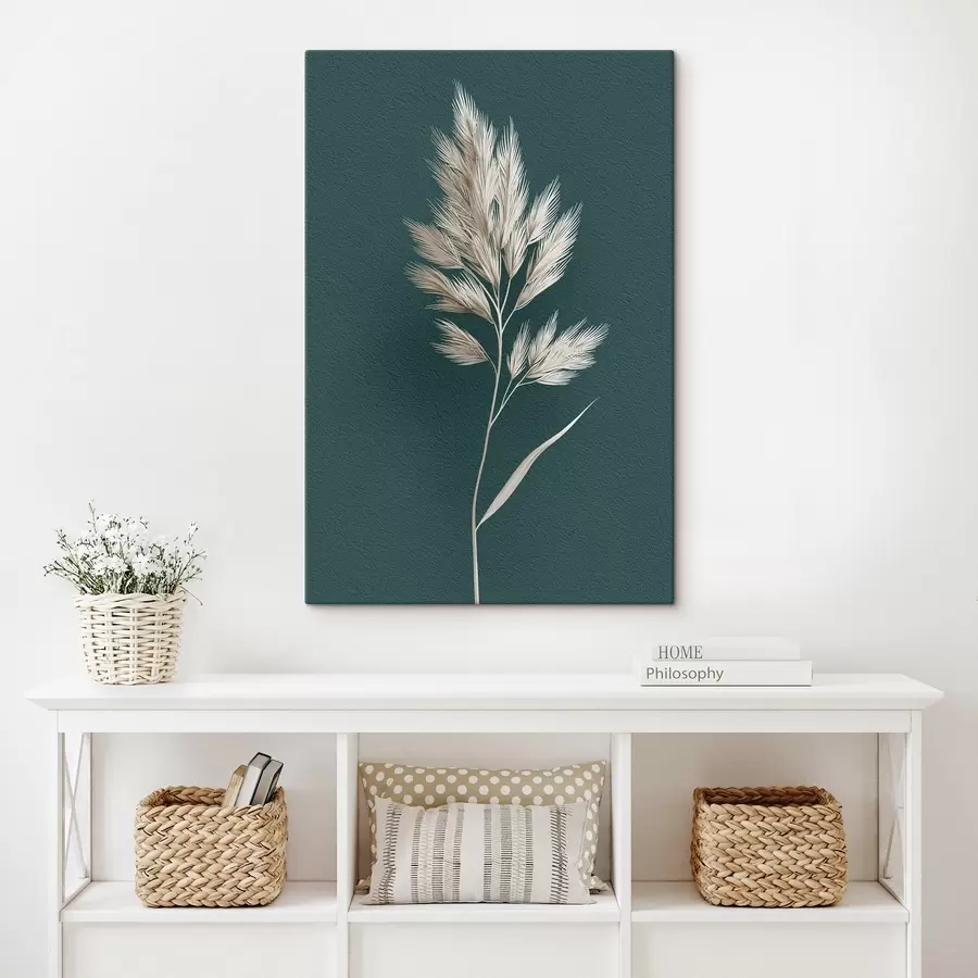  Schilderijen droge plant, silhouet, organisch, bladeren, kruiden, neutraal, eenvoudig, textuur s45092