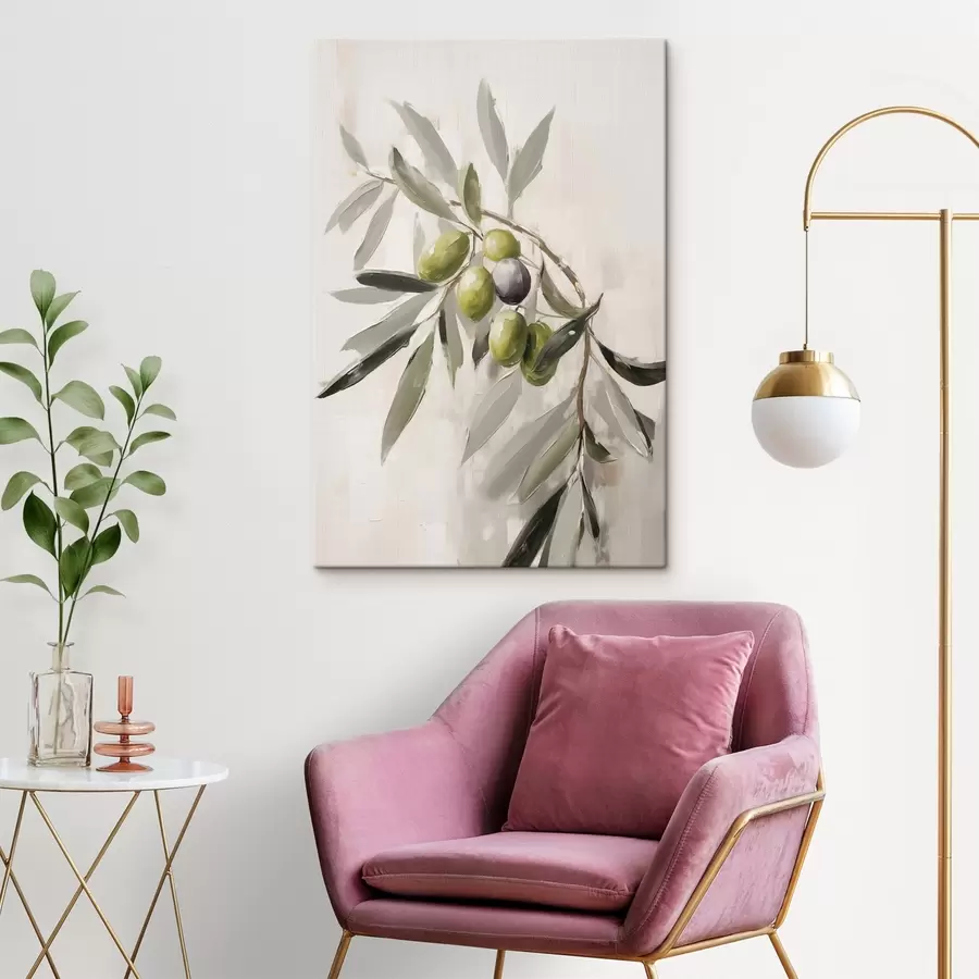  Peintures olives vertes, détail de branche, toile de fond lumineuse, organique, palette naturelle, rustique s45110