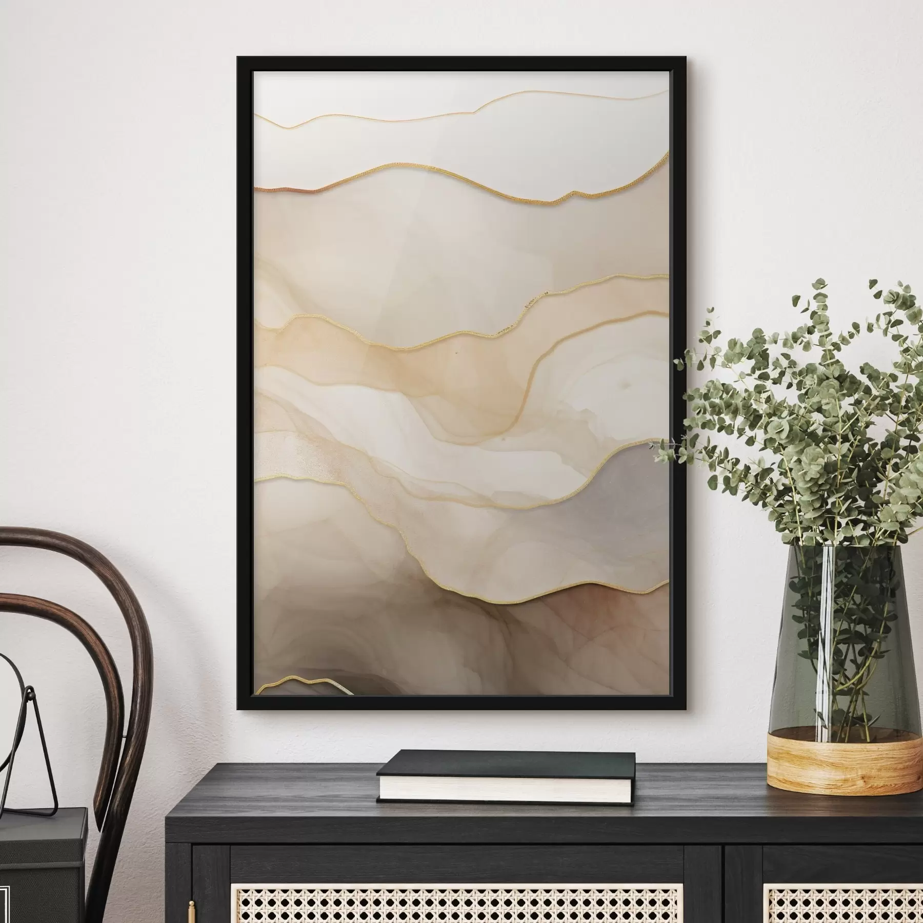 Fotobehang lagen, beige, abstract, textuur, zacht, stof, natuurlijk, vloeiend, neutraal f45088