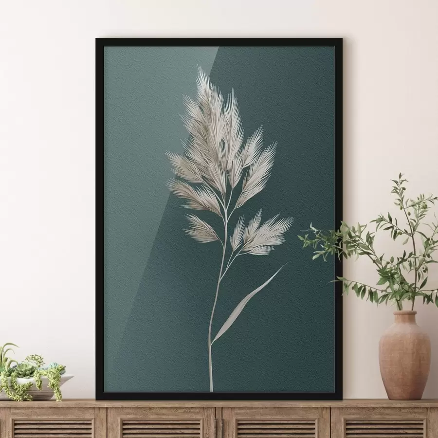 Papier peint photo silhouette, organique, feuilles, herbes, neutre, simple, texture, plante sèche f45092