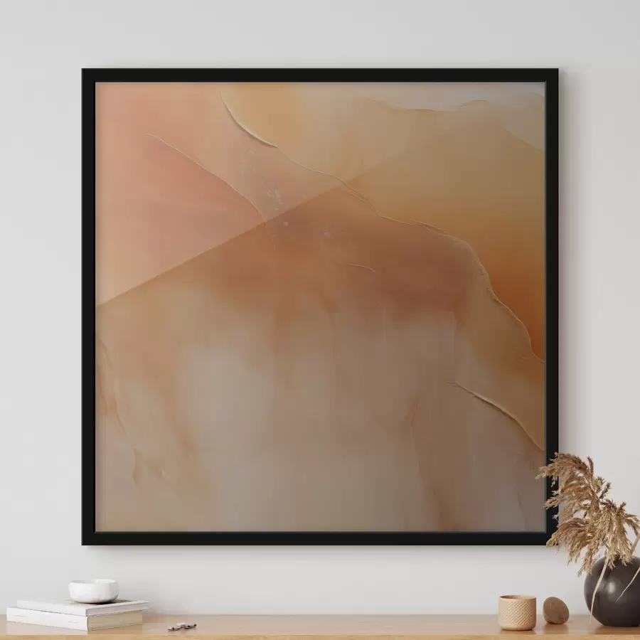 Papier peint photo tons de terre, couches douces, minimal, style aquarelle, mouvement abstrait, calme f45107