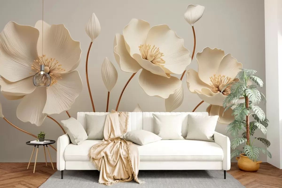 Fotobehang Sierlijke bloemen w04248