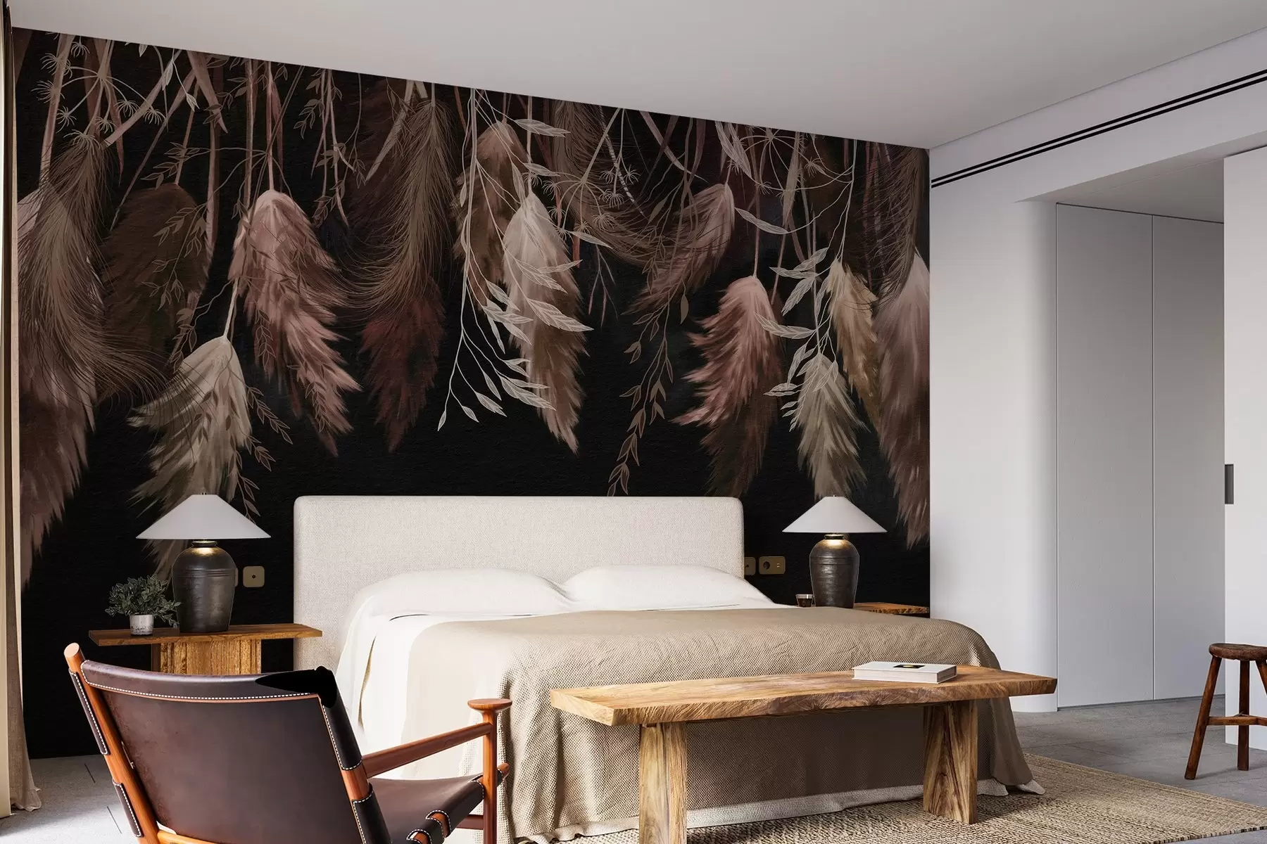 Fotobehang Gedroogde bloesems w04253v1