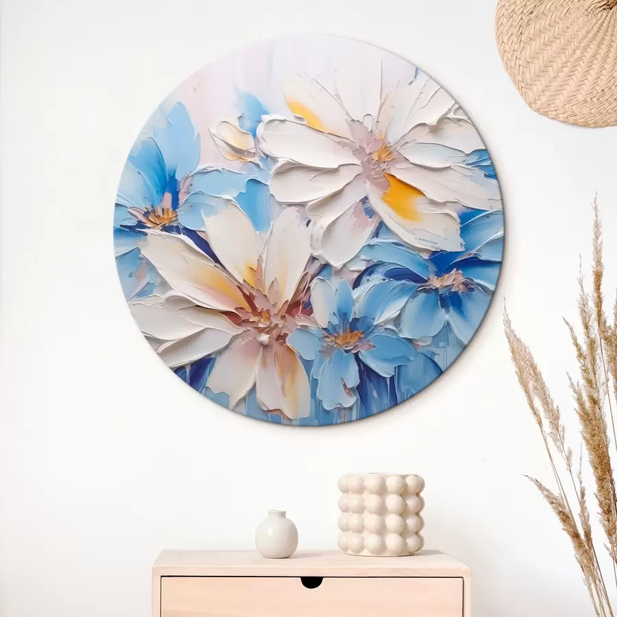  Peintures Fleurs abstraites imitation coups de pinceau r45115