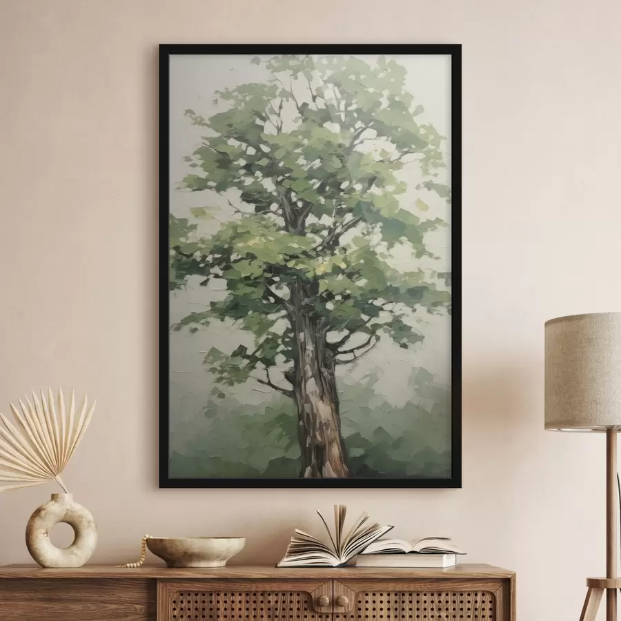 Fotobehang Hout imitatie schilderij f45116