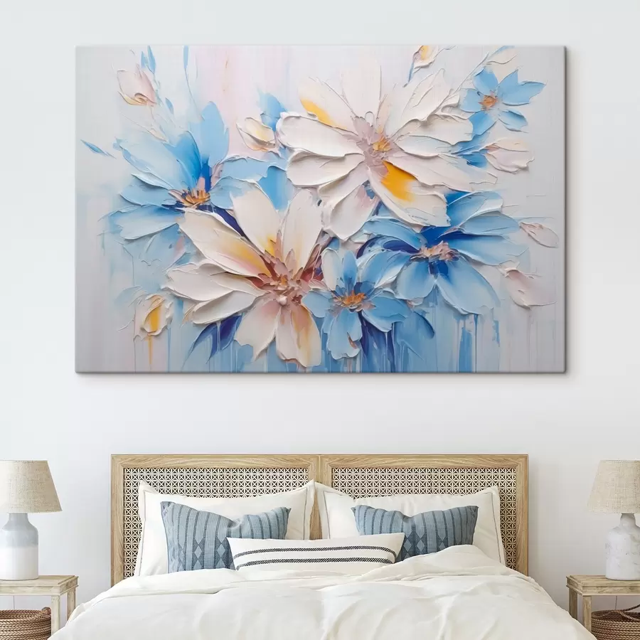  Peintures Fleurs abstraites imitation coups de pinceau s45115